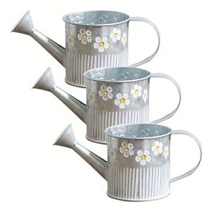 Aluminium Watering Can with Floral Design Long Spout Garden Tool Durable sticker Finish for garden outdoor indoor plants - Product Image 1