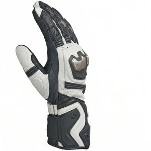 Guantes de cuero para hombre, con cierre de gancho y bucle, transpirables, para ciclismo, verano - Product Image 4