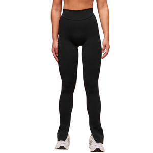 กางเกงเลกกิ้งออกกำลังกายสีดำพิมพ์โลโก้ตามสั่งสำหรับผู้หญิง เอวสูง กางเกงโยคะ ป้องกันการโป๊ยืด กางเกงออกกำลังกาย ไนลอนผสมสแปนเด็กซ์ ชุดออกกำลังกาย ชุดกีฬา - Product Image 1