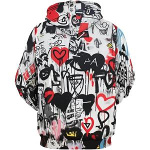 Sublimación Sudadera con capucha Streetwear Hombres Mujeres Sudadera con capucha de impresión digital de gran tamaño Street Hip-Hop Pullover - Product Image 2