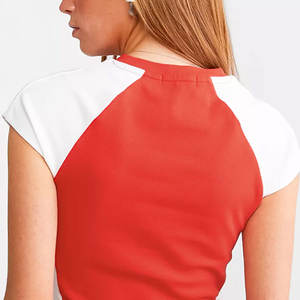 Camisetas cortas para mujer a precio razonable en venta, camisetas cortas para mujer con etiqueta privada personalizada, camisetas cortas para mujer más vendidas - Product Image 4