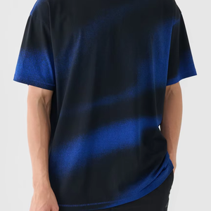 Camisetas de algodón 100% de gran tamaño OEM para hombre, camisetas casuales de corte holgado y estampadas, camisetas vintage con efecto tie-dye para hombre. - Product Image 5