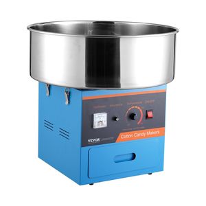 Máquina eléctrica comercial de algodón de azúcar de 1000W, cuenco de acero inoxidable, cajón de cuchara de azúcar para niños, fiestas de cumpleaños, Diversión Familiar azul - Product Image 1