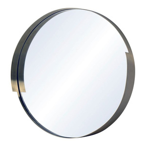 Miroir mural contemporain élégant à cadre en fer cintré doré, miroir d'appoint haut de gamme pour les mariages et les intérieurs modernes - Product Image 1