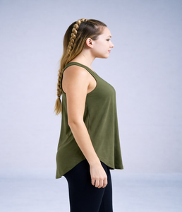 Ladies <b>Racerback</b> Tank <b>Top</b> Polyester Quick Dry Moisture Wicking Breathable Sleeveless Gym Fitness Running Yoga Sports Vest - Product Image 2