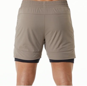 Custom Compression 2 in1 Blank Designer 100% Cotton Fitness <b>Boxer</b> Gym Workout Sports Shorts Mens Double Layer Joggers Shorts - Product Image 6