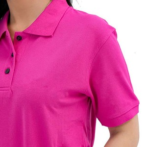 เสื้อโปโลพิมพ์โลโก้ตามสั่ง แฟชั่นลายทางสีตัดกัน เสื้อเชิ้ตผู้หญิงลำลอง ผ้าฝ้ายเนื้อนุ่ม เสื้อโปโลผู้หญิงผ้าฝ้าย - Product Image 3