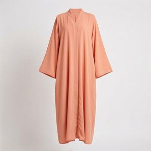 Abaya pour femmes musulmanes, nouvelle collection de vêtements féminins, élégante robe en mousseline de soie à manches chauve-souris, broderie personnalisée, vêtements modestes à la mode, vente en gros - Product Image 1