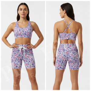 Shorts de yoga et de fitness de style nouveau, vente en gros acceptée, marque privée, shorts personnalisés avec votre propre design imprimé, confortables et doux. - Product Image 3