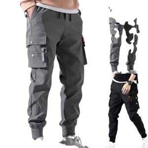 Custom Brand Men High Waist Summer Cargo Pants Elastic Plus Size Sportswear with Multi-Pockets New Design Canvas <b>Trousers</b> - Product Image 6