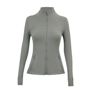 Veste de sport active pour femme style Lulu 2026, respirante, légère, en soie, pour yoga et course à pied - Product Image 1