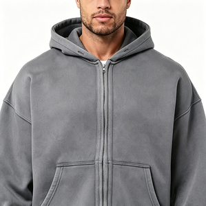 Sudadera con Capucha Personalizada con Pedrería, 100% Algodón, Unisex, Sólida, de Invierno, Holgada, con Bolsillos, Transpirable, 550 Gramos, Gruesa - Product Image 1