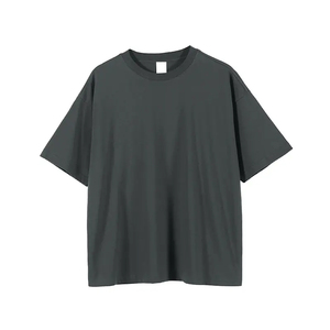 เสื้อยืดโอเวอร์ไซส์ผ้าถักย้อมสีพื้น ขายส่ง 100% ผ้าฝ้าย ระบายอากาศได้ดี ไม่หด ไม่ยับ แห้งเร็ว สไตล์ลำลอง สำหรับผู้ชาย - Product Image 2