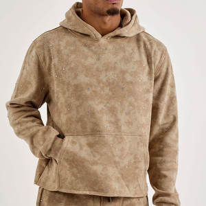 Fournisseur de sweats à capuche en strass OEM, sweat à capuche de haute qualité avec décoration en pierres de cristal, idéal pour les marques de vêtements à étiquette privée - Product Image 1