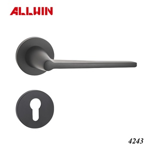 Bedroom <b>Handle</b> Premium Solid Brass <b>Door</b> Wooden Lever <b>Handle</b> Lock <b>Set</b> - Product Image 2