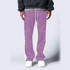 Pantalon de jogging en coton pour homme, coupe droite, large et évasée, style streetwear, vêtements de sport pour hommes - Product Image 3