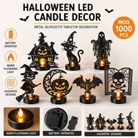 Decoraciones de Halloween al por Mayor, Velas LED sin Llama con Efecto de Parpadeo, Proveedor de Decoraciones de Halloween
