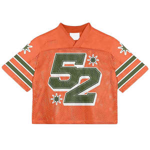 Camiseta Deportiva Corta con Cuello en V para Hombre, Personalizada con Logotipo, de Poliéster, Estilo Holgado, Tipo Jersey de Fútbol - Product Image 2