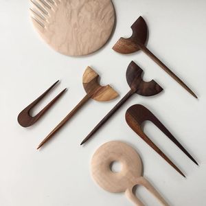 Handmade Wooden Hair Fork U Shape Sandalwood Hair Pin For Women Bun Stick Hair Accessory - Product Image 2