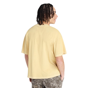 T-shirt à manches courtes pour homme, 280 GSM, col rond, coupe ample, couleur unie, style décontracté, 100% coton biologique, t-shirt écologique - Product Image 3