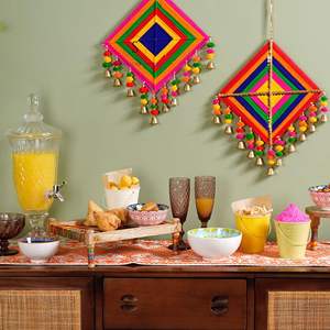 Decoración de la boda Cometa de lana Puerta tradicional Colgante Decoración de la pared Colgantes Fiesta Telón de fondo Cometa colgante para eventos y decoración - Product Image 5