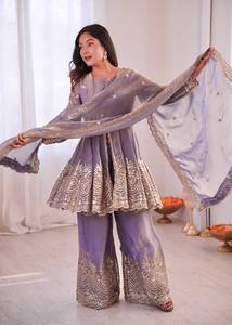 Nuevo traje tradicional de diseñador para fiestas, top elegante con bordados, salwar, traje indio pakistaní para boda, Eid, Diwali, para mujer. - Product Image 4