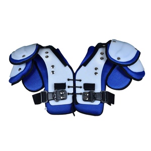 Red White Breathable Football Shoulder Pads Adjustable Buckle Strap Vest Adult Unisex <b>Mesh</b> Football Chest Protector - Product Image 5