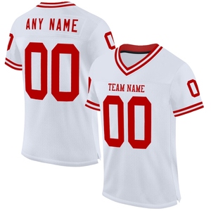 Vente en gros directe OMMIZ INDUSTRY Maillot de football authentique personnalisé en maille marron or-blanc vieilli - Product Image 3