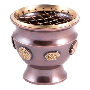 Quemador de incienso de latón de 7 chakras con fragancia de sándalo y jazmín, características de madera de agar, malla de latón y quemador de carbón. - Product Image 4