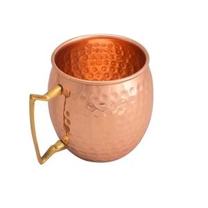 Vente en gros de mugs Moscow Mule classiques en cuivre brun, en cuivre massif pur, pour cocktails, provenant d'un fournisseur indien. - Product Image 1