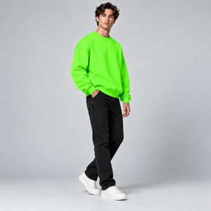 เสื้อสเวตเชิ้ตผู้ชาย OEM ทรงหลวม แขนยาว ผลิตตามสั่ง เสื้อผ้ากีฬา แอคทีฟแวร์ ผ้าวาฟเฟิลถัก สีพื้น สำหรับผู้ชาย - Product Image 6
