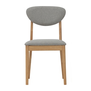 Juego de comedor moderno minimalista de madera maciza, mesa rectangular de madera natural y 4 sillas tapizadas para comedor, muebles de hotel - Product Image 3