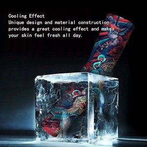 Manches de protection solaire UV pour hommes et femmes UPF 50+ – Manches de compression sportives rafraîchissantes avec design unique motif tatouage – Respirantes - Product Image 6