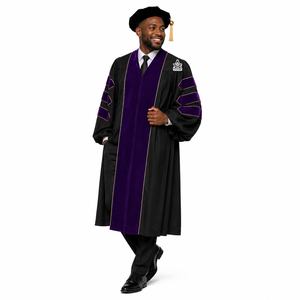 Toge de graduation mate à manches longues avec toque, pour la franc-maçonnerie grecque, les confréries et les fraternités, parmi les insignes et vêtements maçonniques héritages - Product Image 1