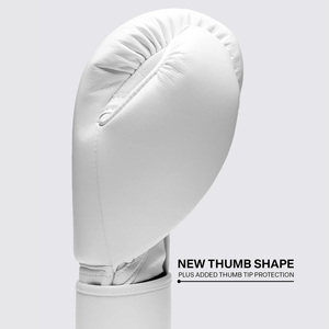 ถุงมือชกมวย Luxury Pro Punching X Line Fly Sparring สีขาวล้วน ทำจากหนังวัวแท้ สำหรับการฝึกซ้อมและการต่อสู้ระดับมืออาชีพ - Product Image 4