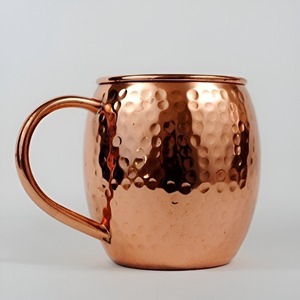 Tazas de Cobre Hechas a Mano con Diseño Elegante para Moscow Mule, Tazas Martilladas para Cerveza y Bebidas, Regalo Único - Product Image 1