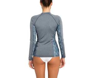 Traje de Baño de Manga Larga para Mujer, Protección Solar, Color Sólido Sublimado, para Tomar el Sol - Product Image 2