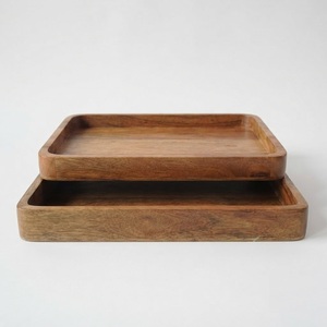 Bandeja Redonda de Madera con Cuentas, Bandeja Decorativa para Decoración Rústica, Plato de Madera Estilo Vintage, Organizador de Mesa y Plato para Bodas - Product Image 4