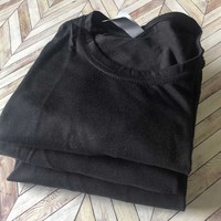 Kaos Unisex 52/48 Airlume Combed & Ring-Spun Cotton/Polyester dengan Kain Ramah Lingkungan yang Bernapas, Pilihan Serat Kapas/Bambu