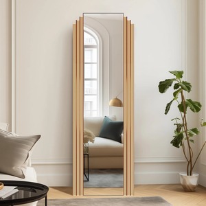 Miroir sur pied sans cadre au design minimaliste, idéal pour les intérieurs esthétiques, la salle de bain, la chambre, l'entrée et la décoration élégante de la maison - Product Image 6