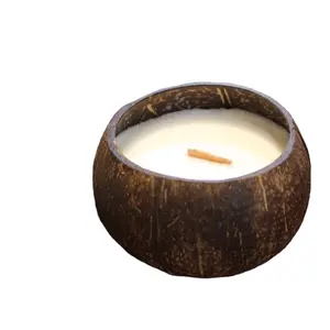 椰子壳香味蜡烛家居独特类型手工天然装饰用于冥想瑜伽椰子蜡烛越南