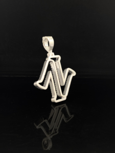 Pendentif Charme Cosmique pour Homme The Ice Legacy, en Alliage Plaqué Or et Or Rose, avec Micro-Incrustation de Diamants Ronds Brillants Taillés - Product Image 5