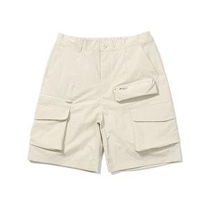 Shorts d'été cargo en maille pour hommes, avec logo personnalisé, poche latérale zippée, 100% coton, taille personnalisée, tissu en coton, décontracté - Product Image 1
