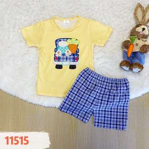 Ensemble Enfant en Soie Lactée Nouveautés 2026 – <span class=keywords><strong>Tenue</strong></span> de Pâques Deux Pièces pour Garçons et Filles – Été Léger Manches Courtes et Pantalon - Product Image 4