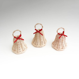 Venta caliente decoración navideña campana de ratán adorno suministros de decoración festiva conjunto de regalo de Navidad personalizado para decoración del hogar - Product Image 4