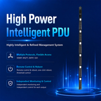 PDU intelligent haute puissance triphasé 380V 63A 12 C19 12 C13 avec surveillance et contrôle individuels SNMP pour salle de serveurs d'entreprise
