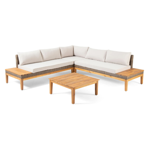 Wholesale <b>Price</b> Product Modular Garden Lounge <b>Set</b> Contemporary Teak Outdoor <b>Sofa</b> Furniture for Garden <b>Set</b> - Product Image 1