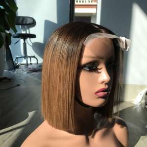 Perruque Lace Front de cheveux humains Vente en gros de cheveux humains naturels Cheveux 100% bruts de haute qualité à cuticules alignées - Product Image 1