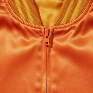 Chaqueta Universitaria de Satén Personalizada |   Chaqueta Bomber de Béisbol sin Marca |   Sublimación de dos tonos en dorado y amarillo con dos mangas - Product Image 6