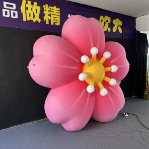 Grande sculpture florale gonflable géante, ballon en forme de fleur de <span class=keywords><strong>dessin</strong></span> <span class=keywords><strong>animé</strong></span>, <span class=keywords><strong>Alice</strong></span> <span class=keywords><strong>au</strong></span> <span class=keywords><strong>pays</strong></span> <span class=keywords><strong>des</strong></span> <span class=keywords><strong>merveilles</strong></span>, décoration avec lumières LED, imperméable et durable - Product Image 5